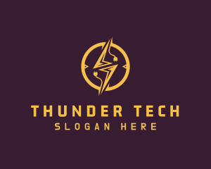 Electrical Plug Thunder logo design