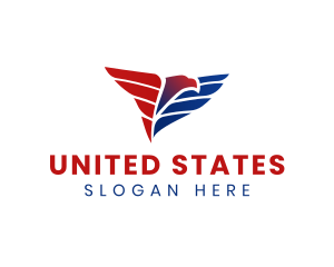 USA Eagle Wings logo design