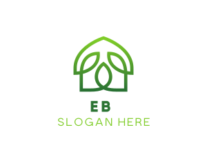 Environment - Organic Leaf House logo design