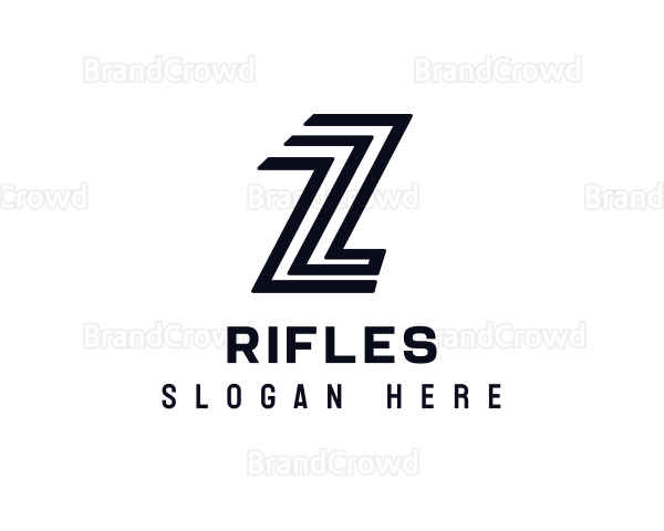 Modern Letter Z Outline Logo
