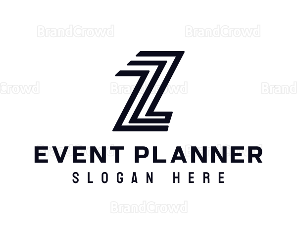 Modern Letter Z Outline Logo