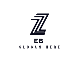 Modern Letter Z Outline Logo