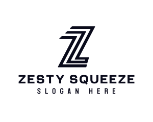 Modern Letter Z Outline logo design