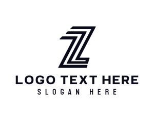 Modern Letter Z Outline Logo