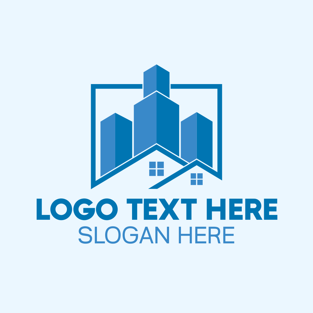 Blue House Building Contractor Logo | BrandCrowd Logo Maker