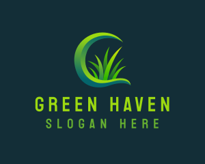 Grass Lawn Garden logo design