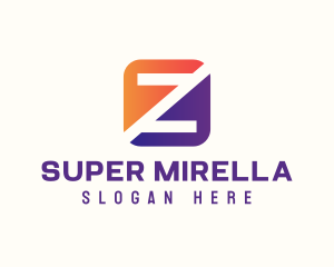 Application - Startup Stripe Letter Z Business logo design