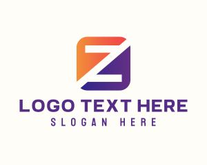 Simple - Startup Stripe Letter Z Business logo design