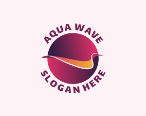 Gradient Wave Agency logo design