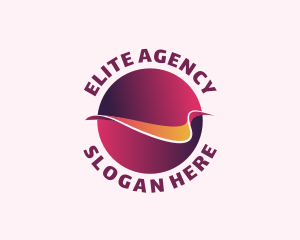 Gradient Wave Agency logo design