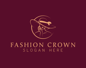 Fashion Hat Female logo design