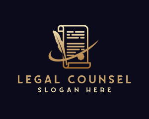 Legal Notary Paper logo design