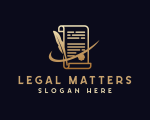 Legal Notary Paper logo design