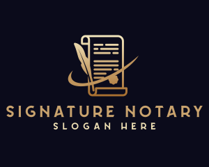 Legal Notary Paper logo design