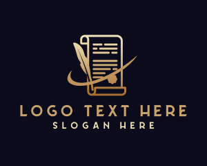 Law - Legal Notary Paper logo design