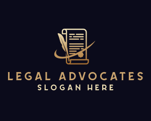 Legal Notary Paper logo design