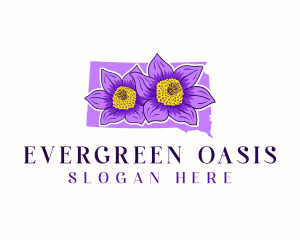 Arboretum - South Dakota Pasque Flower logo design