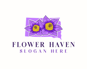 South Dakota Pasque Flower logo design