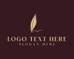 Blog - Writing Quill Author logo design