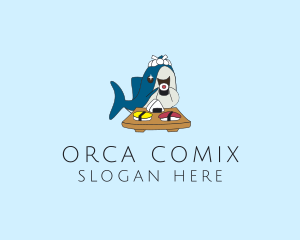 Japanese Shark Sushi logo design