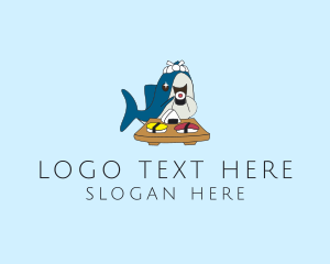 Orca - Japanese Shark Sushi logo design