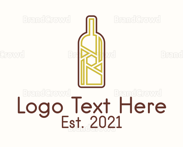 Wine Bottle Liquor Logo