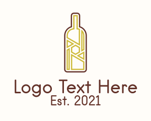 Wine Bottle - Wine Bottle Liquor logo design