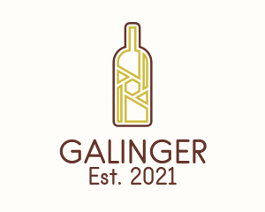 Wine Bottle Liquor logo design