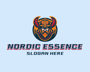 Nordic - Norse Warrior Gaming logo design