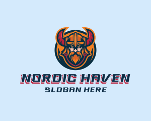 Nordic - Norse Warrior Gaming logo design