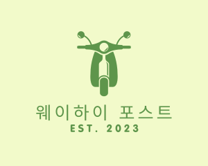 Wine Bottle Scooter logo design