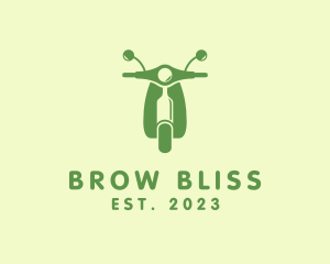 Wine Bottle Scooter logo design