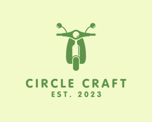 Wine Bottle Scooter logo design