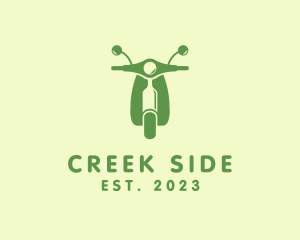 Wine Bottle Scooter logo design