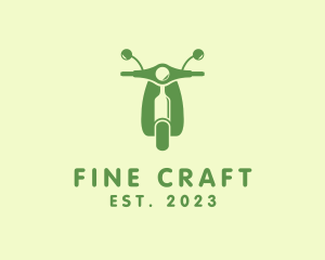 Wine Bottle Scooter logo design