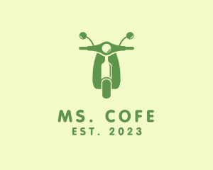 Wine Bottle Scooter logo design