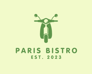 Wine Bottle Scooter logo design