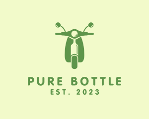 Bottle - Wine Bottle Scooter logo design