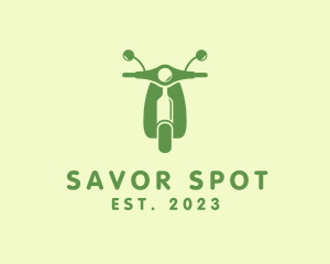 Wine Bottle Scooter logo design