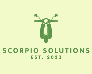 Wine Bottle Scooter logo design