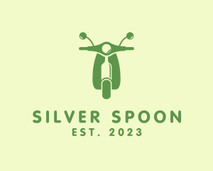 Wine Bottle Scooter logo design