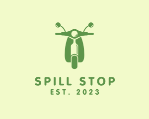 Wine Bottle Scooter logo design