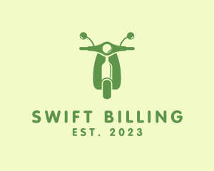 Wine Bottle Scooter logo design