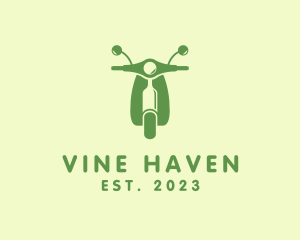 Wine Bottle Scooter logo design