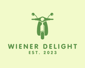 Wine Bottle Scooter logo design