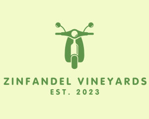 Wine Bottle Scooter logo design