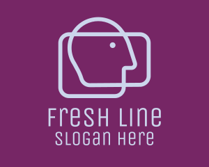 Line - Head Line Art logo design