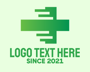 Gradient - Fast Green Cross logo design
