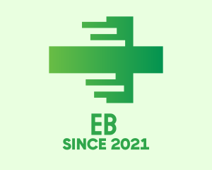 Clinic - Fast Green Cross logo design
