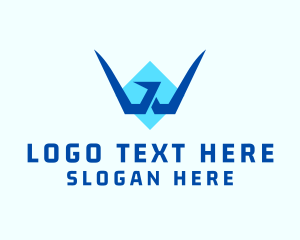 Game Developer - Eagle Gaming Letter W logo design